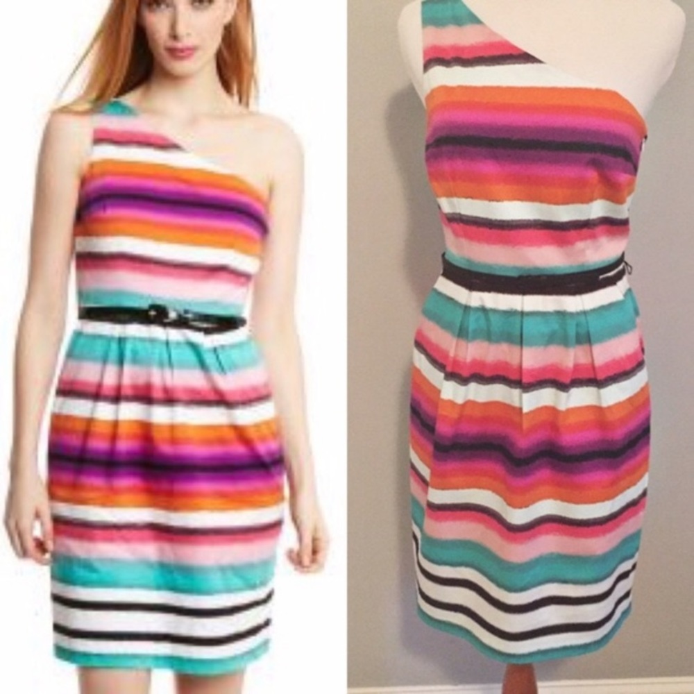 London times one shoulder cotton midi Dress